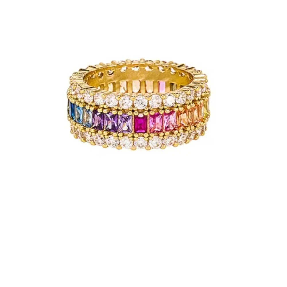 The M Jewelers x Revolve Multicolor Diamond Ring | Size 7 Gold